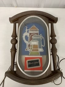 Black label beer lighted sign