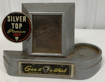 Silver Top Premium Beer lighted sign