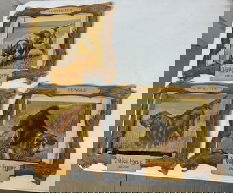 3 Valley Forge Beer framed dogs