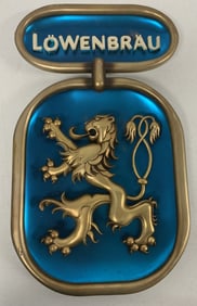 plastic Lowenbrau beer sign