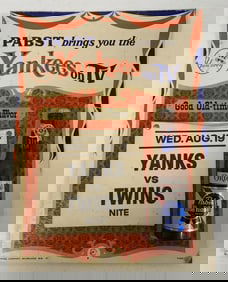 Pabst Yankees on TV display standee