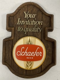 Schaefer Beer plastic sign