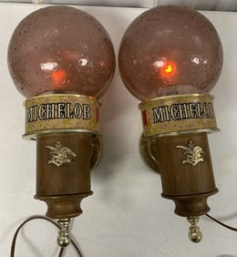 2 Michelob wall sconces