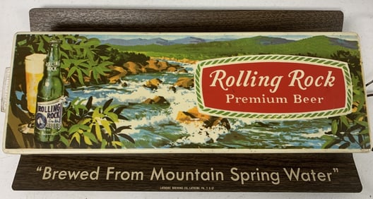 Rolling Rock lighted beer sign