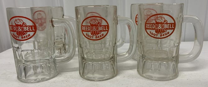 6 Reed & Bell Root Beer mugs