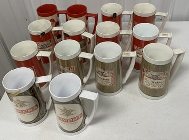 14 Budweiser Thermo-serv mugs