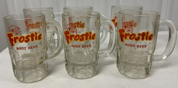 6 Frostie Root Beer mugs