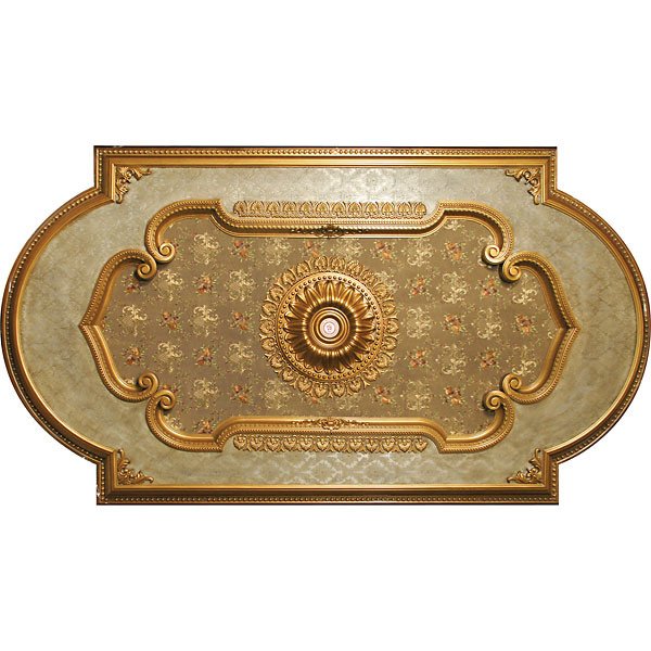 Floral Fantasy Ceiling Medallion: An innovative decorative solution, all hand assembled & hand finished, our ceiling medallions utilize beautifully antiqued imagery to add interest to chandeliers and ceilings throughout your home. Usi