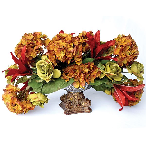 Tugo Hydrangea Floral Arrangement: Flowers add warmth and color to any room in your home. They are designers favorite decorating tools and everyone loves the look of beautiful flowers especially when they accent your furniture and deco