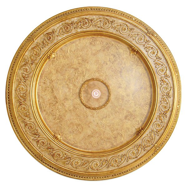 Burl Cream Round Ceiling Medallion 50": An innovative decorative solution, all hand assembled & hand finished, our ceiling medallions utilize beautifully antiqued imagery to add interest to chandeliers and ceilings throughout your home. Usi