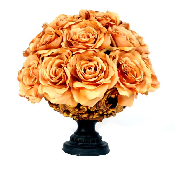 Acanthus Rose Arrangement: Flowers add warmth and color to any room in your home. They are designers favorite decorating tools and everyone loves the look of beautiful flowers especially when they accent your furniture and deco
