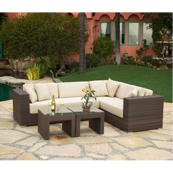FABULOUS PANORAMA 4 PIECE OUTDOOR SECTIONAL: The Panorama sectional is a beautiful addition to any backyard living area. This unique and contemporary sofa set is certain to add refinement to create a peaceful seating area in your outdoor oasis.