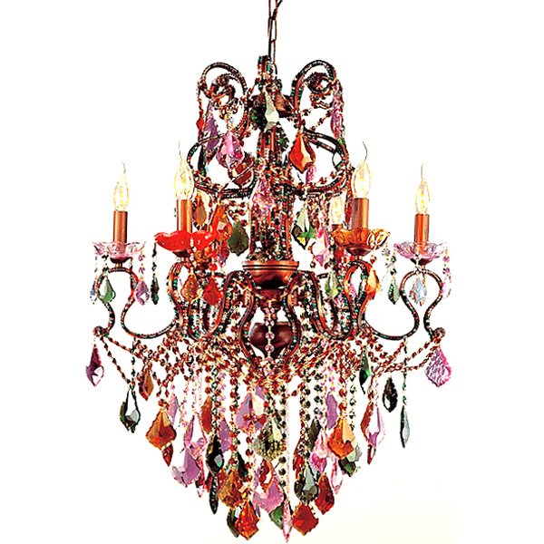 Milano Chandelier: The Milano Chandelier is made of multi-color crystals, not acrylic or plastic. It is a beautiful lamp guaranteed to get tons of compliments. Take advantage of this price, this chandelier is well worth
