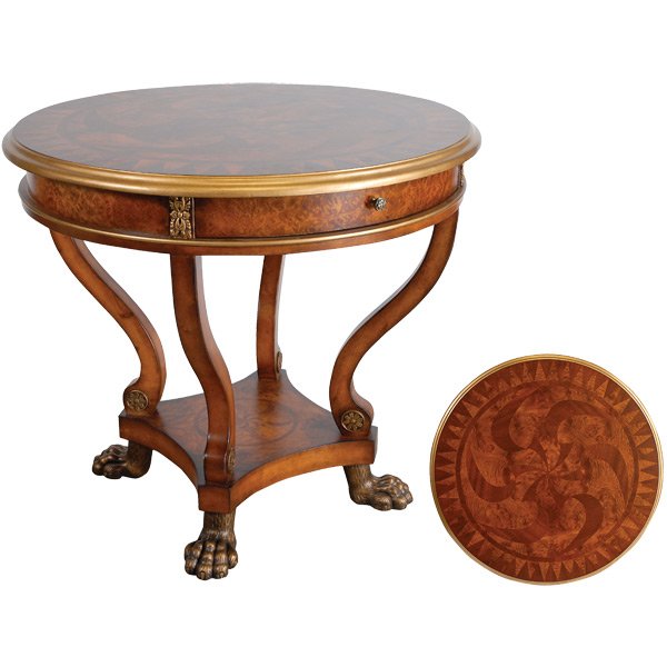 Furry Paw Burl Drum Table: Our Furry Paw Burl Drum Table from the Paradigm Home brand of AFD features sophisticated style. Made from high quality birchwood and veneer this piece is sure to transform your living room into an are