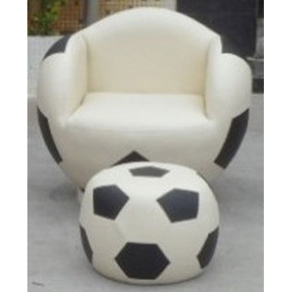 FUN! Child's Soccer Ball Chair and Ottoman Set of 2: The perfect addition to any child's room! Cute and Functional Seating!