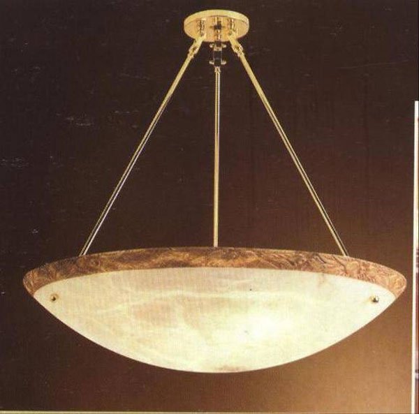 Spanish Alabaster Pendant: Spanish Alabaster Pendant Dimensions 19 DIA X 18H