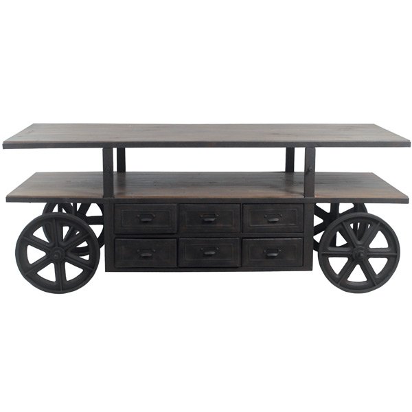 Industrial Console wDrawer: Industrial Console wDrawer