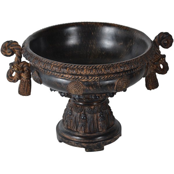 Ecru & Black Handled Bowl (1 of 1)