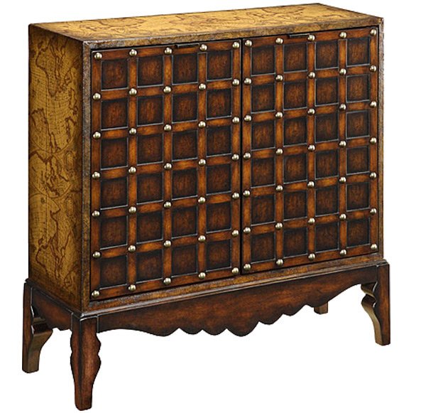 Mapped Nailhead 2Dr Cabinet (1 of 1)