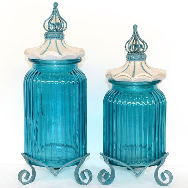 Blue Footed Canisters- Set 2 (1 of 1)