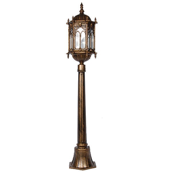 Gothic Grassland Lamp: Made of a cast aluminum this is a great lamp for the yard or patio - pre-wired for ease of installationGothic Grassland Lamp 9 DIA X 48H