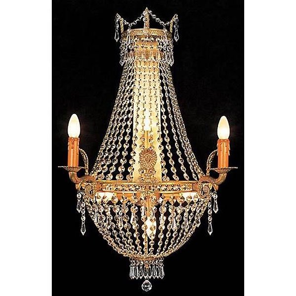 Gilt Crystal Chandelier Sconce (1 of 1)