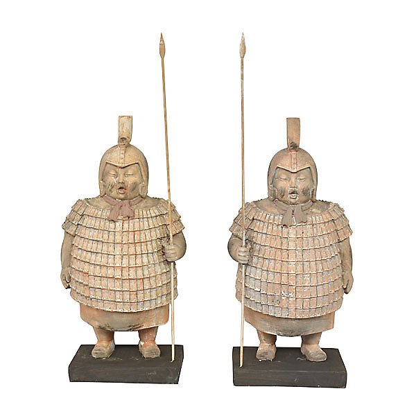 Asian Soldiers - Set of 2: Soldier - 7L X 6W X 14.25H w/ Spear 18H -eachAsian Soldiers - Set of 2 SEE ADDITIONAL INFO