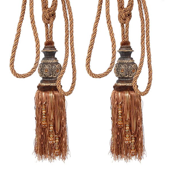 Laurent Tassel Set of 2: Overall Length: 33" Knot to Bottom :12" Laurent Tassel Set of 2 SEE ADDITIONAL INFO
