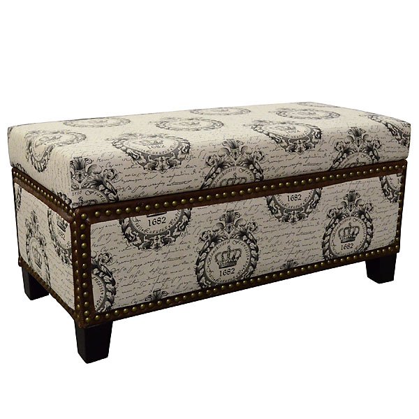French Storage Bench: Seat Height 18"French Storage Bench 35.5L X 18D X 17.5H