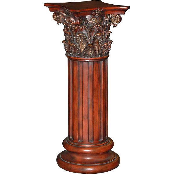 Wood Tone Corinthian Pedestal (1 of 1)