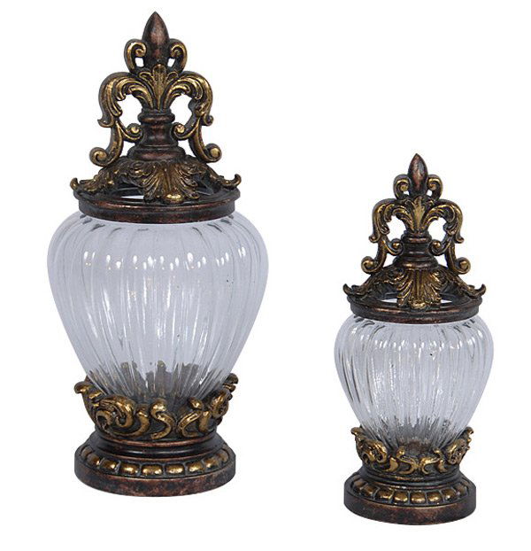 Fleur de Lis Canister Set of 2 (1 of 1)