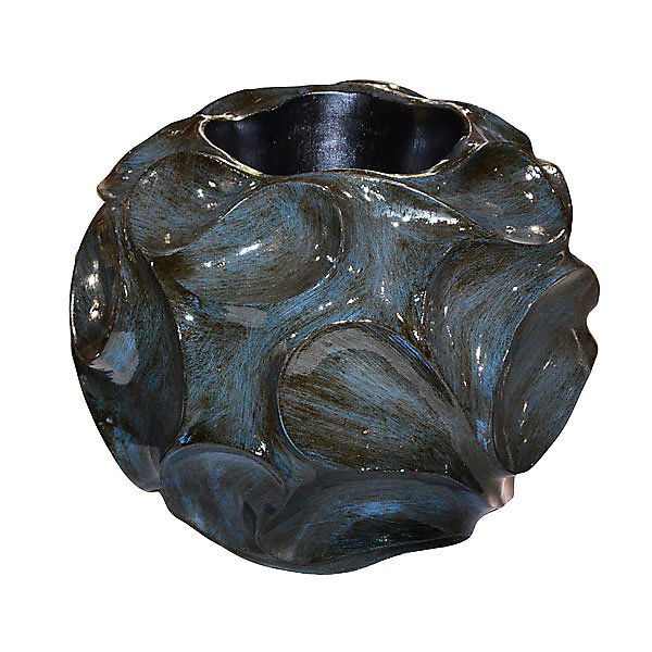 *PO*Sculpted Blue Vase          FREE SHIPPING (1 of 1)