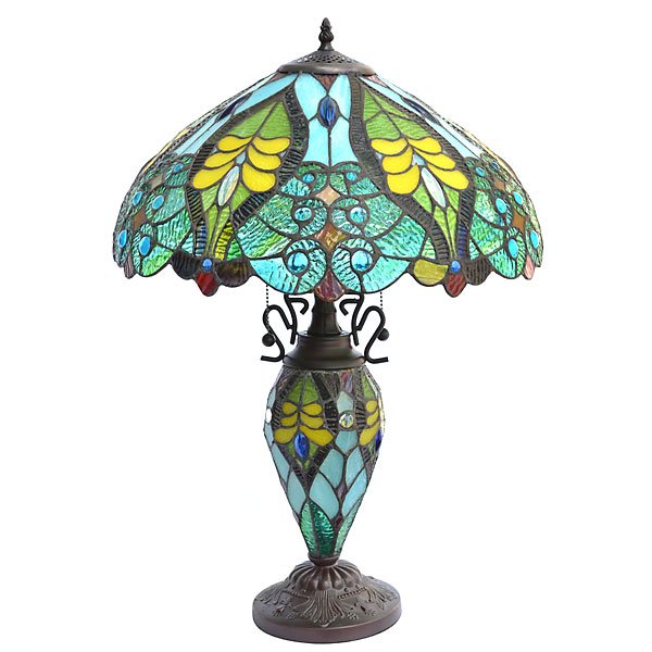 Turquoise Ripple Lamp          FREE SHIPPING (1 of 1)
