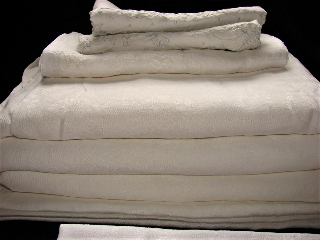 Fabulous Mystery Lot of High Quality French Linens: all gorgeous, some with monograms