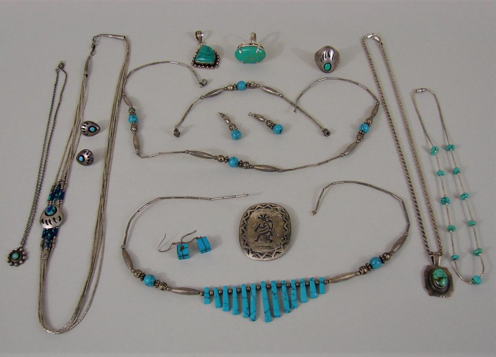 Vintage Turquoise and Sterling Silver Lot (1 of 7)