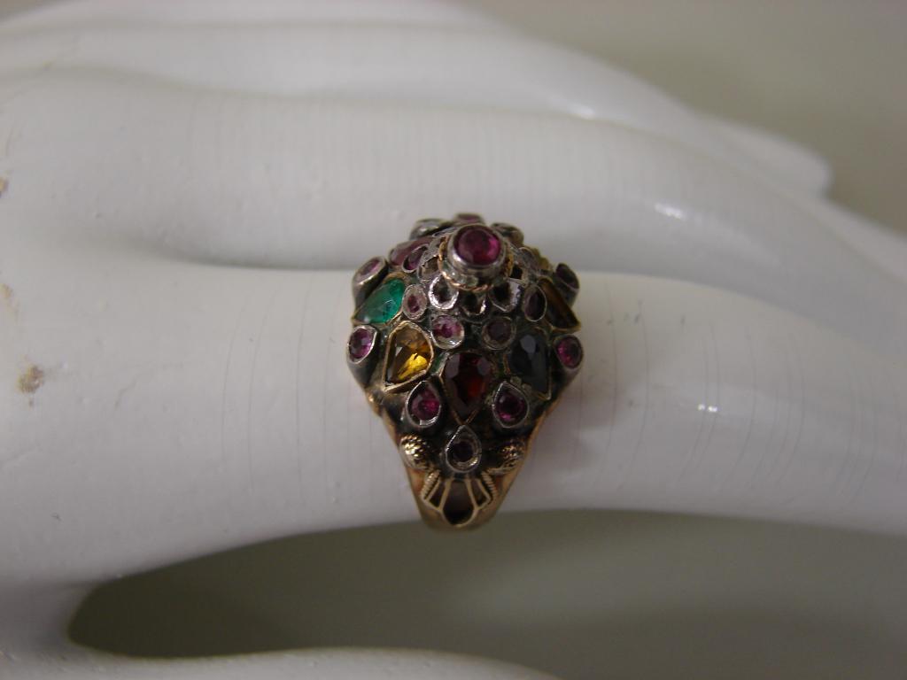 Vintage 18K Indian Byzantine Ring (1 of 10)
