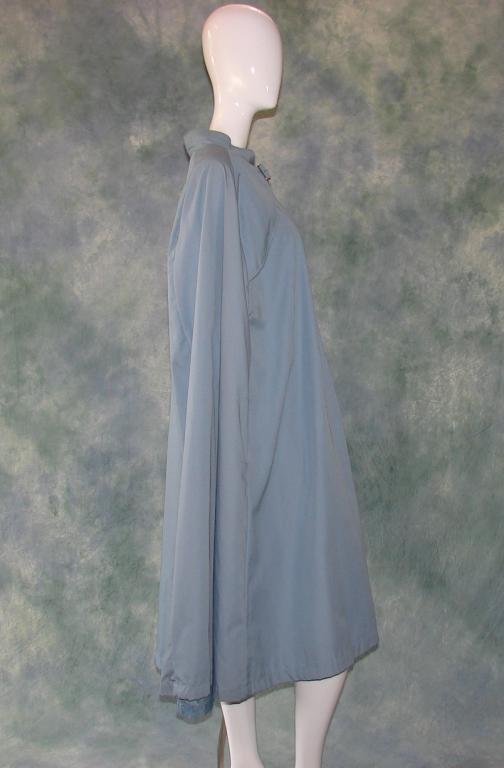 Vintage Blue Winter Raincoat Cape (1 of 7)