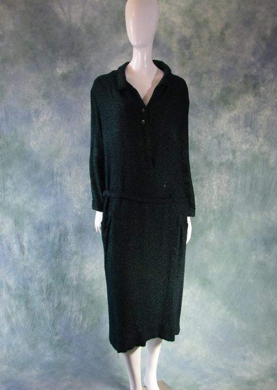 1920s Knit Drop Waist Dress (1 of 9)
