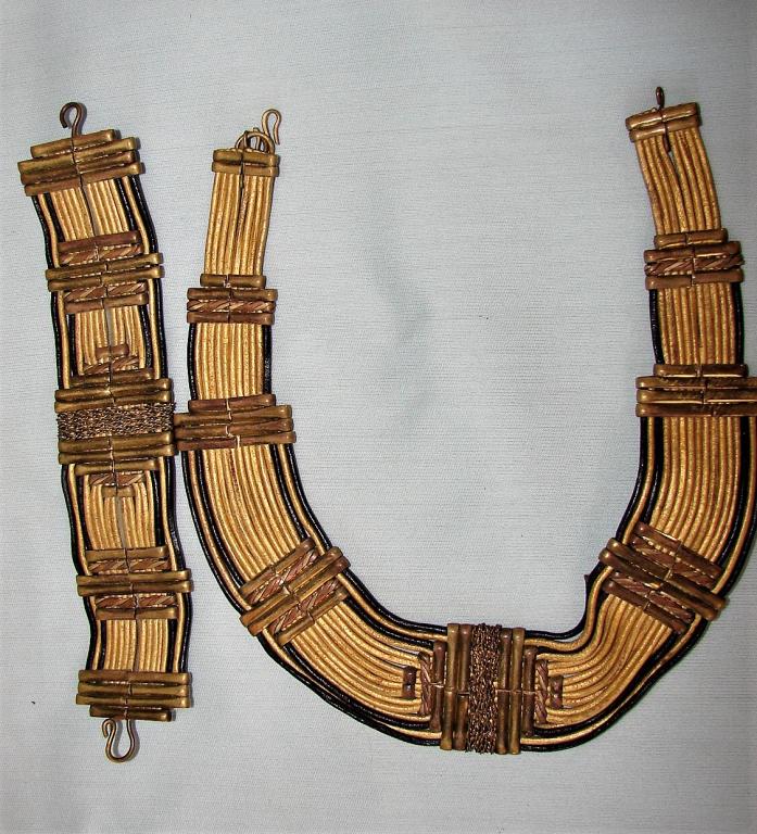 1920s Egyptian Revival Collar and Bracelet (1 of 5)