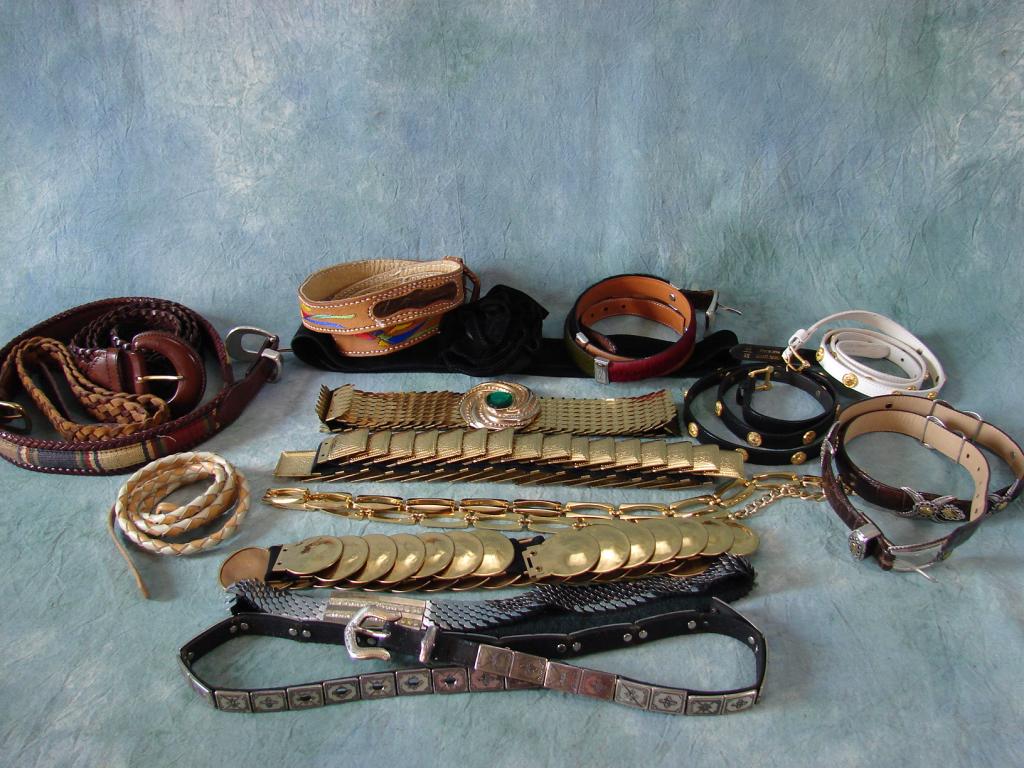 Lot of 16 Vintage Belts (1 of 6)