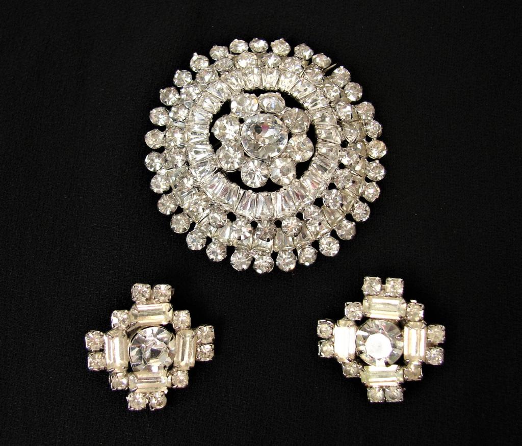 Enormous Vintage Brooch & Earrings Set (1 of 3)