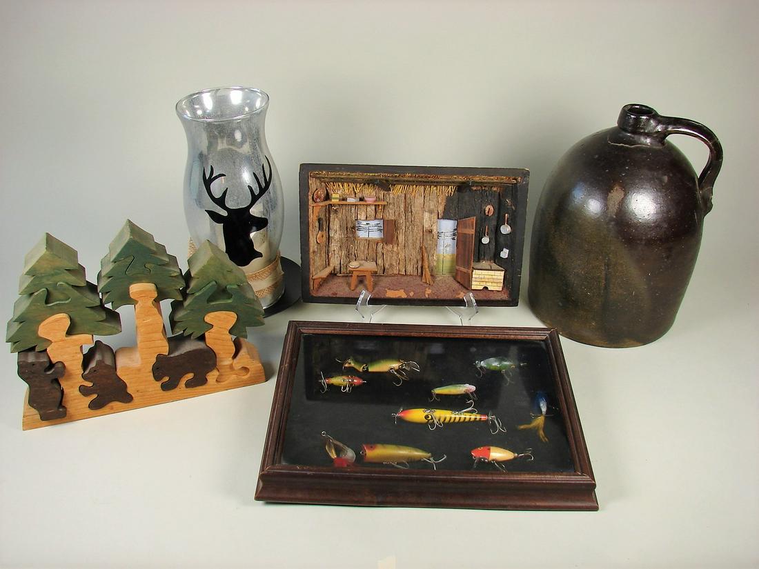 County Home DÃ©cor Lot, Vintage Fishing Lures (1 of 7)