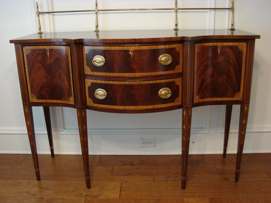 Antique Sheridan Inlaid Buffet (1 of 9)