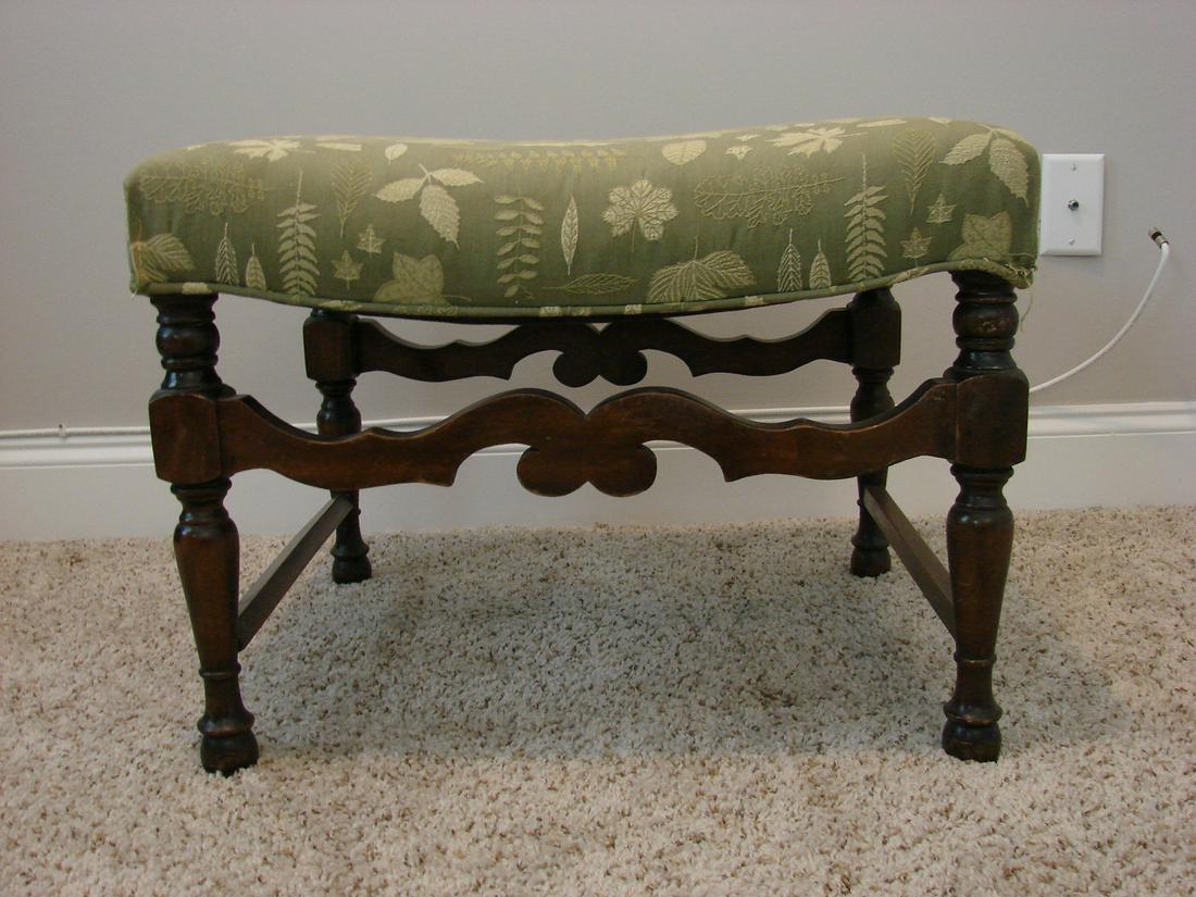 Wooden Antique Footstool (1 of 3)
