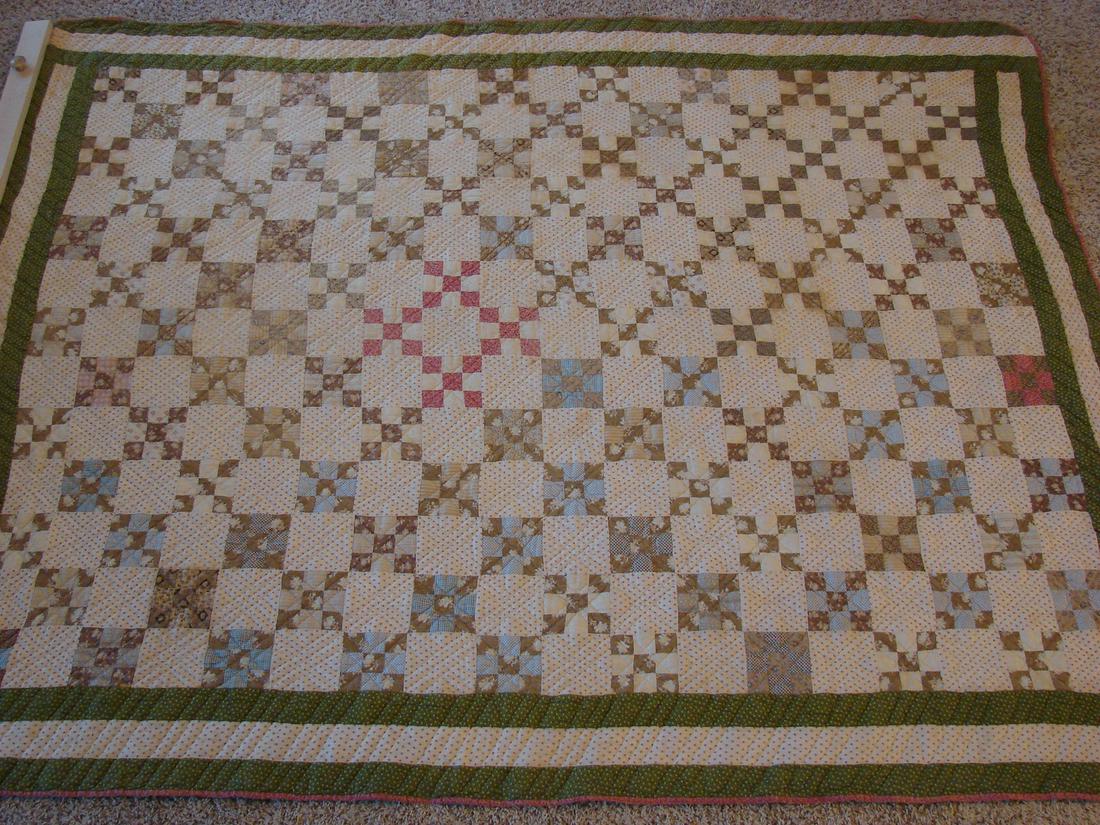 Handmade Quilt with Quilt Hanger: NOT SHIPPABLE. PICK-UP ONLY: 92" x 67"includes bedding. We will ship this quilt to you WITHOUT the quilt hanger.