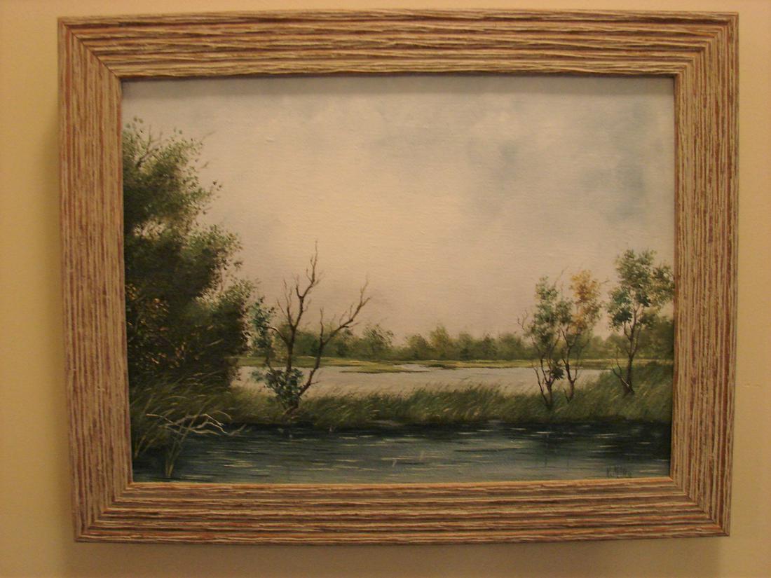 Small Oil Painting, Landscape Scene, Signed K. Miller (1 of 2)
