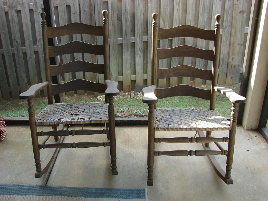 2 Solid Wood Rocking Chairs (1 of 3)