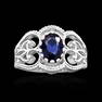 14K WHITE GOLD 1.40CT SAPPHIRE RING