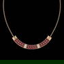 14K YELLOW GOLD 2.50CT RUBY 0.20CT DIAMOND NECKLACE