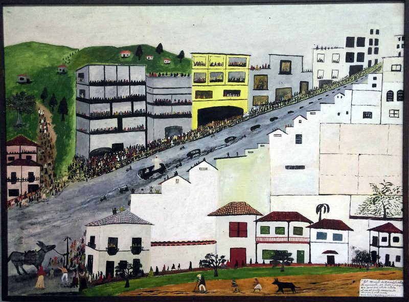VILLALOBOS, COLOMBIAN: Description : Landscape - Medium : Oil on canvas - Dimensions : 58 x 78 cm - Signature : Signed lower right